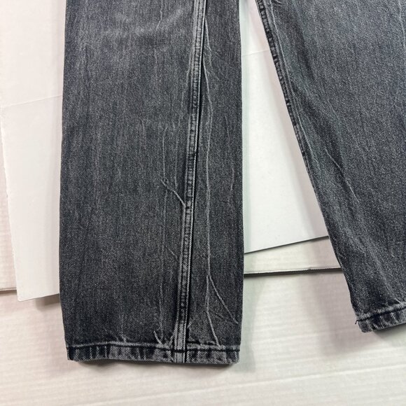 Zara Jeans Women's 26 x 32* High Rise Baggy Black Faded Cotton Denim Tag 0 - Picture 6 of 16
